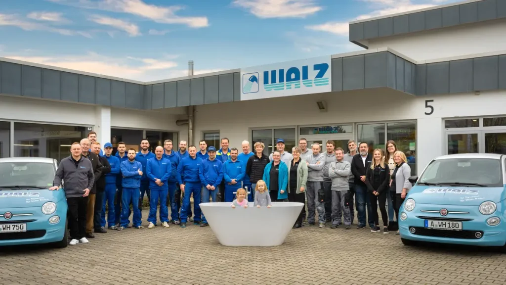 Teamfoto von Walz Badumbau Meisterfachbetrieb in Augsburg